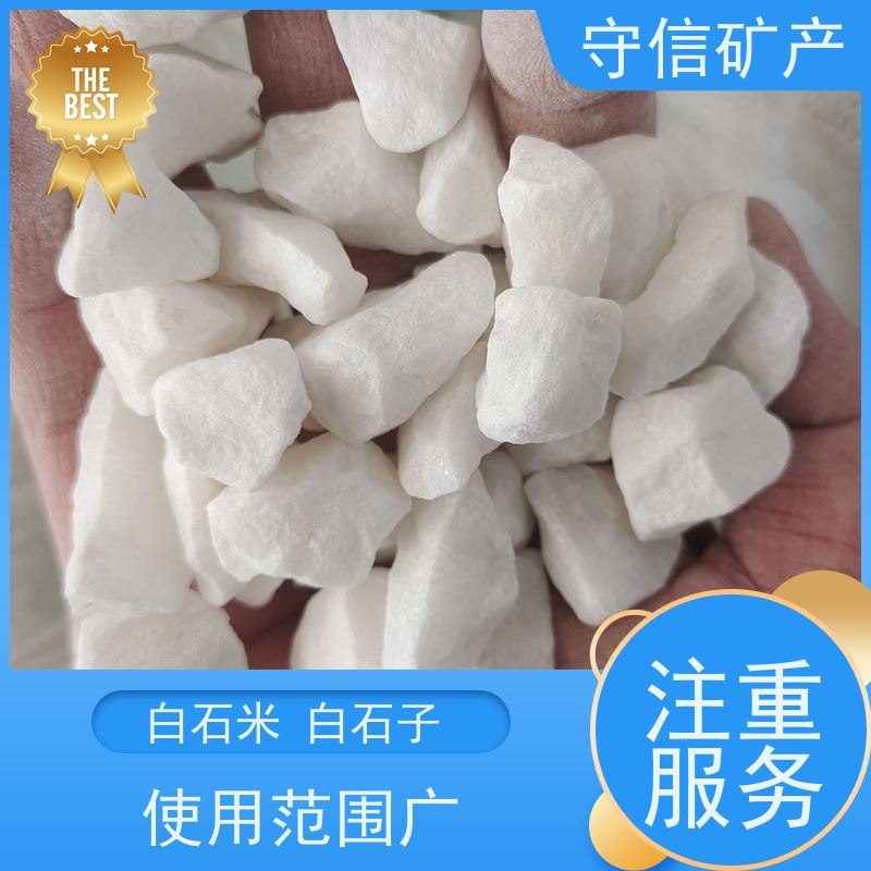 守信矿产 营 口鹅卵石 造景铺路用小白石 大量供应