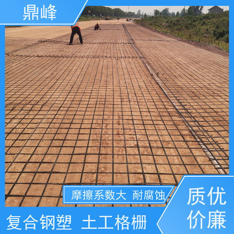鼎峰 双向型钢塑土工格栅 变形小 延长工程的使用寿命