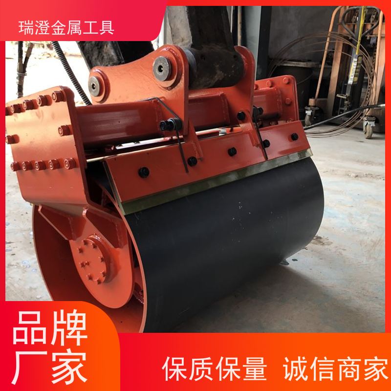 瑞澄挖机属具 公路改造 挖掘机滚筒夯 按需定制 源头厂家