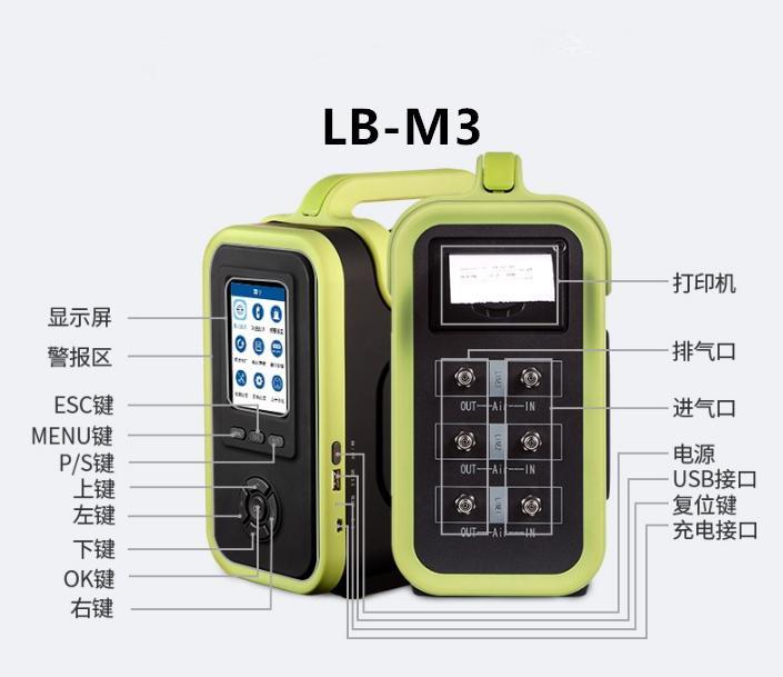 LB-M3复合气体分析仪采用大尺寸高清显示屏操作更加人性化