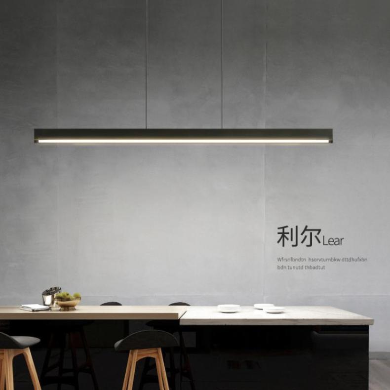 极简餐厅吊灯北欧现代简约设计师吧台餐桌长条灯具灯