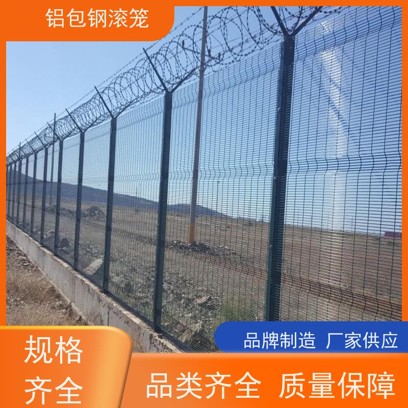 飞行区隔离围栏 “Y型防御护网”铝包钢勾花网安装方便