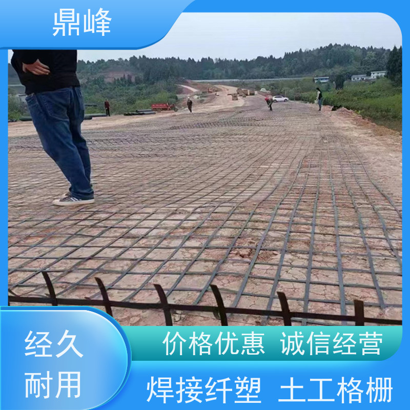 鼎峰 单向钢塑土工格栅 孔眼均匀 易于施工和铺设
