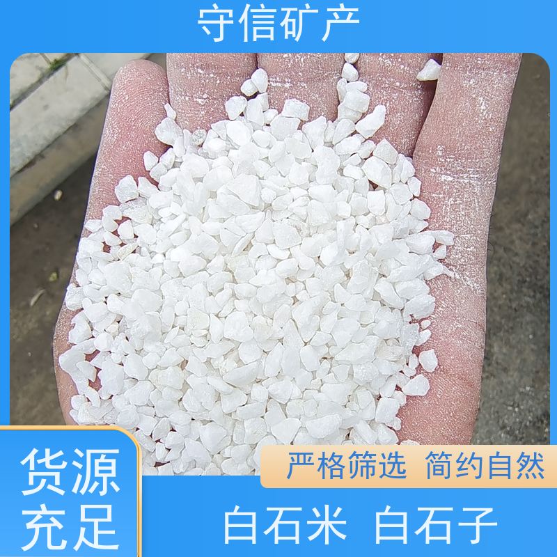 守信矿产 沈 阳鹅卵石厂 造景铺路用小白石 长期供应