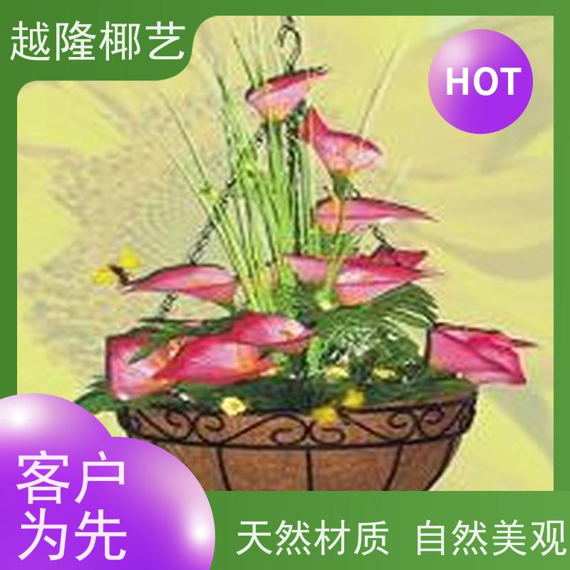 越隆椰艺 园艺手工编制花岔吊篮 椰衣 吸水能力强 全国供应