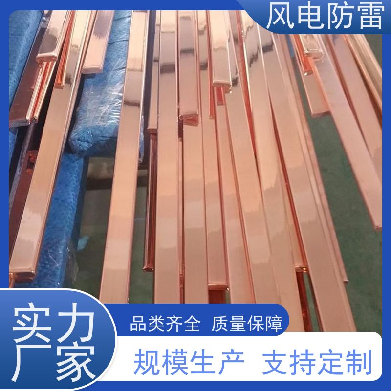 风电防雷 支持定做 延长使用寿命 快速形成低电阻区域 50*5mm镀铜扁钢