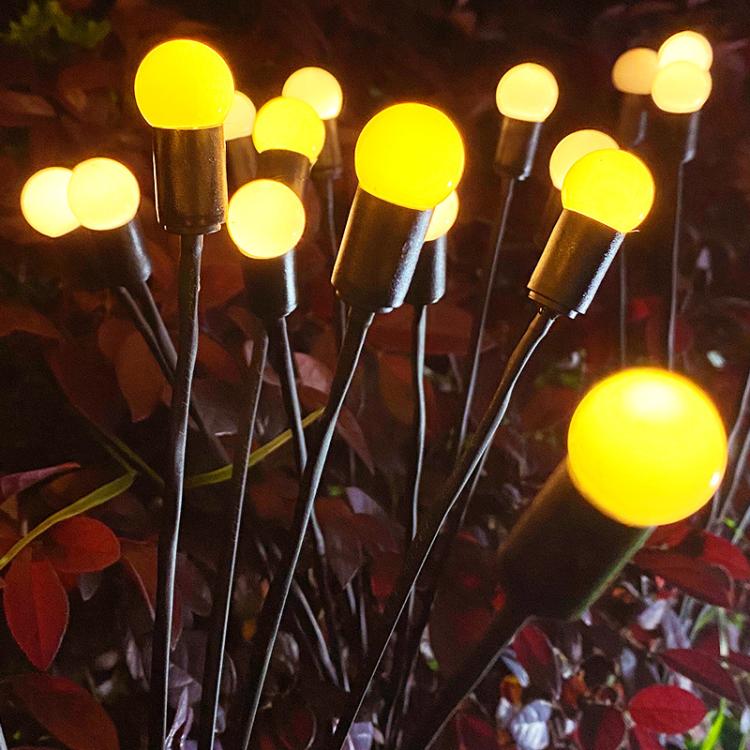 新款太阳能草坪灯8led摇摆萤火虫地插灯 户外庭院广场节日装饰灯