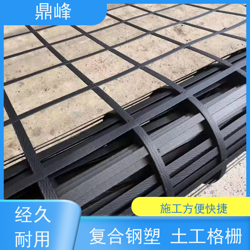 鼎峰 复合钢塑土工格栅 延展性好 具有一定的柔软性