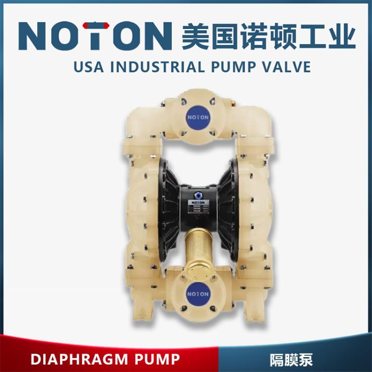 进口气动氟塑料PVDF隔膜泵 特氟龙膜片 带防爆消音器 大流量法兰连接