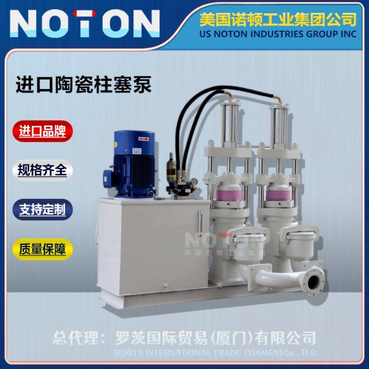 NOTON 进口泥浆污泥污水柱塞泵 陶瓷 耐磨 压滤机入料进料泵 美国诺顿