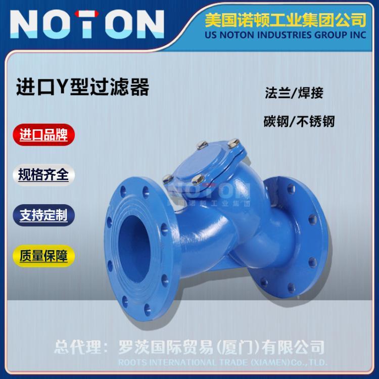 NOTON 进口Y型过滤器 法兰管道过滤除污器 球铁铸铁碳钢 美国诺顿品牌