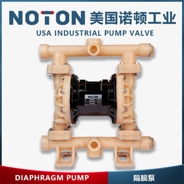 进口气动螺纹氟塑料PVDF隔膜泵 特氟龙膜片 耐高温强腐蚀 美国诺顿
