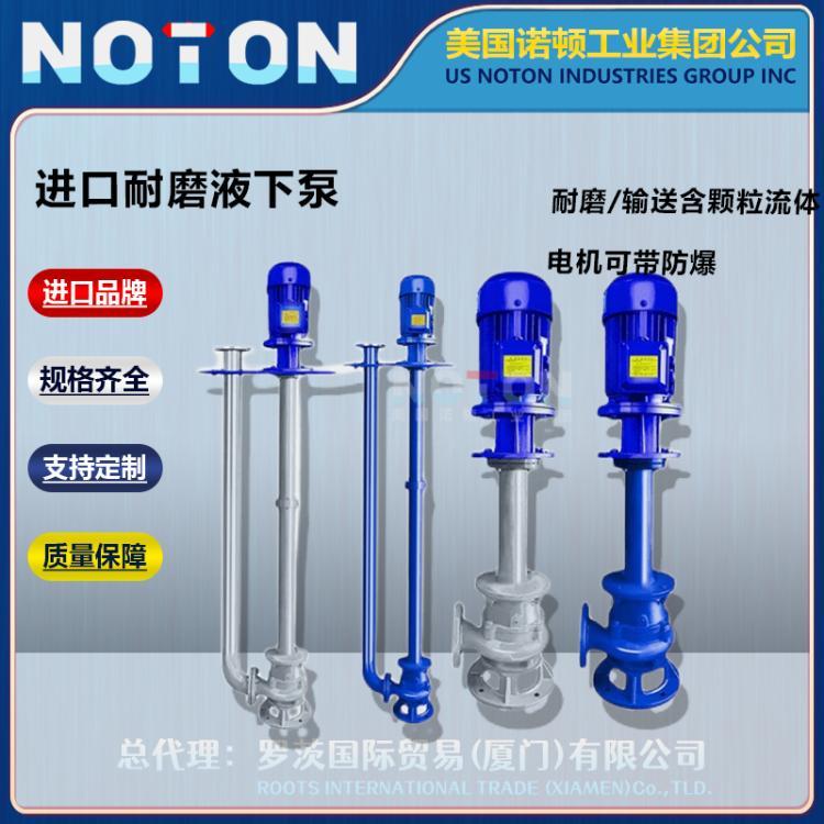 NOTON 进口耐磨泥浆液下泵 砂浆 熔盐液下排污泵 矿用 美国诺顿品牌
