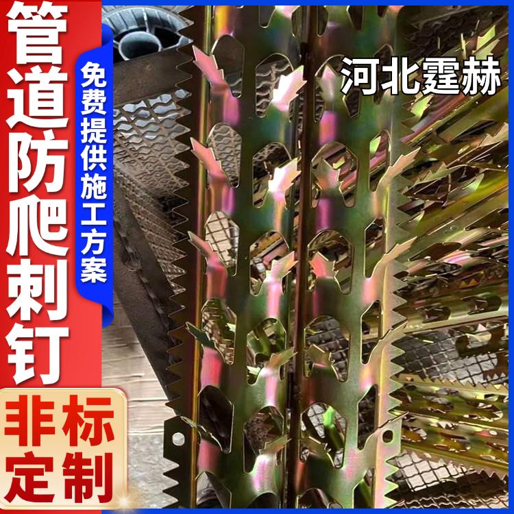 霆赫 小区别墅阳台下水管道防爬刺钉 钢板防盗刺 围墙防攀爬 种类多样