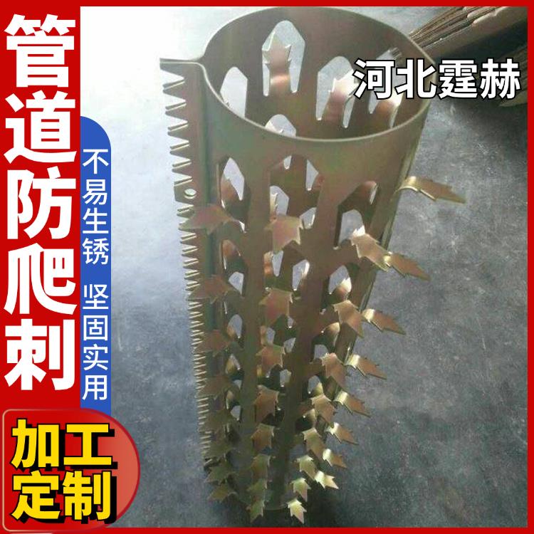 霆赫 金属管道防攀爬刺 燃气管大号刺钉 围墙排水管防盗刺 种类多样