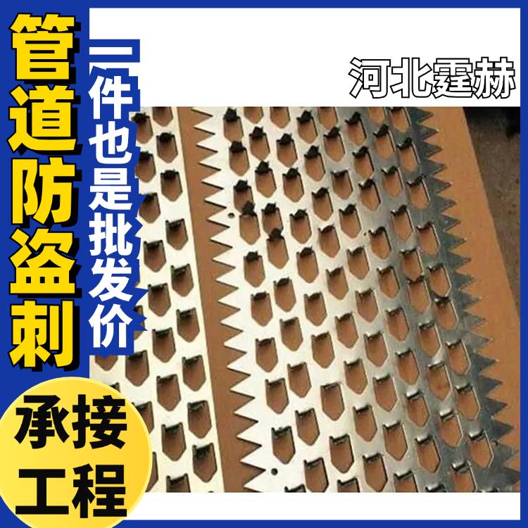 霆赫 煤气管道防爬刺 防止入室盗窃倒刺 小区别墅保护刺钉 生产厂家