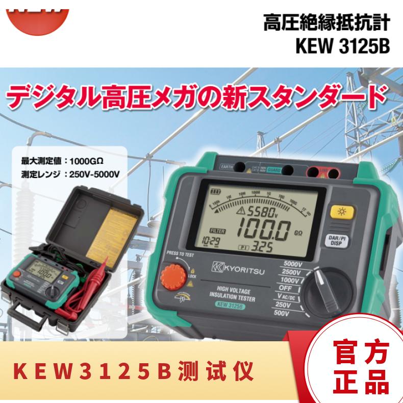 日本进口KYORITSU高压绝缘电阻计测量仪器KEW 3125B测试仪