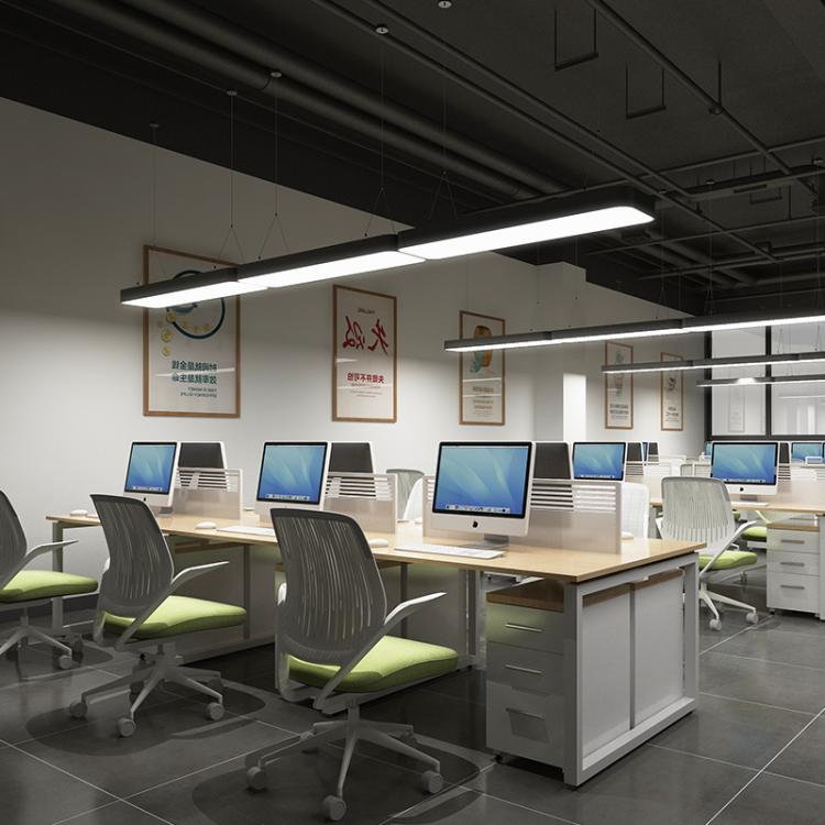 led长条灯吊线办公室吊灯现代简约长方形工作室超市店铺工程灯具