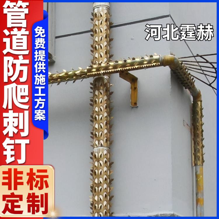 霆赫 管道防攀爬倒刺 圆筒刺钉 小区围墙防盗刺 防鼠刺 加工定制