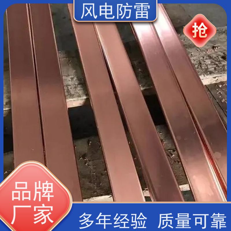 风电防雷 质量保障 可按需定做 石 墨材料阻值低 铜包钢扁钢40*4mm
