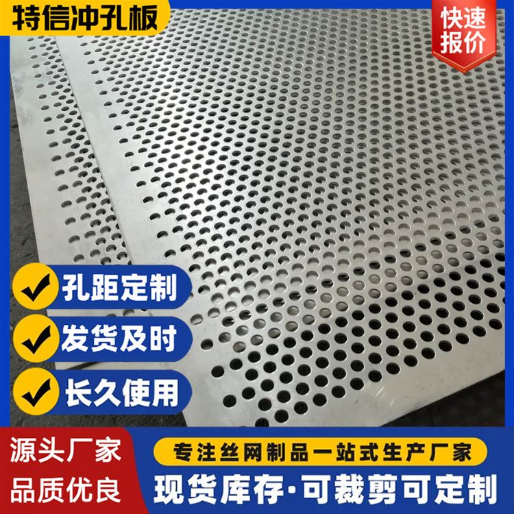特信 304不锈钢冲孔板 高档音箱网罩用金属洞洞板 圆孔板网