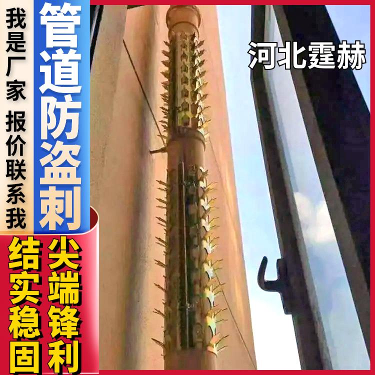 霆赫 全包镀锌管防爬刺 燃气管下水管道防盗刺 防鼠刺 生产厂家