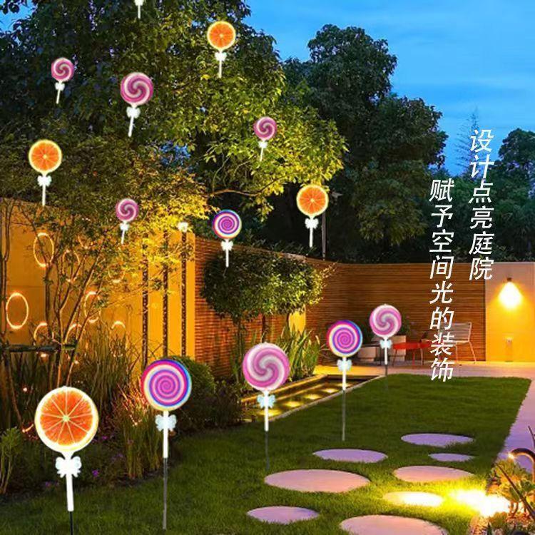 户外太阳能地插棒棒糖景观灯网红景区布置街道挂树装饰灯工程亮化