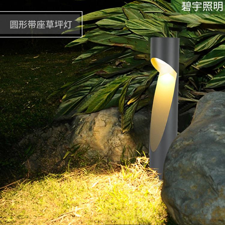 简约斜口市电led草坪灯圆形 户外公园广场工程草地灯别墅照明路灯