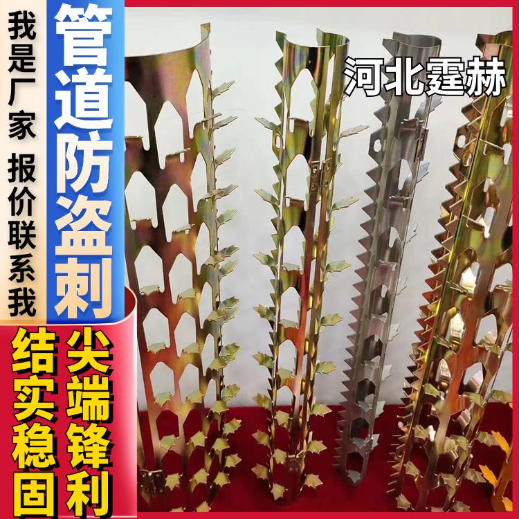 霆赫 煤气管道防爬刺 防止入室盗窃倒刺 小区别墅保护刺钉 不易生锈