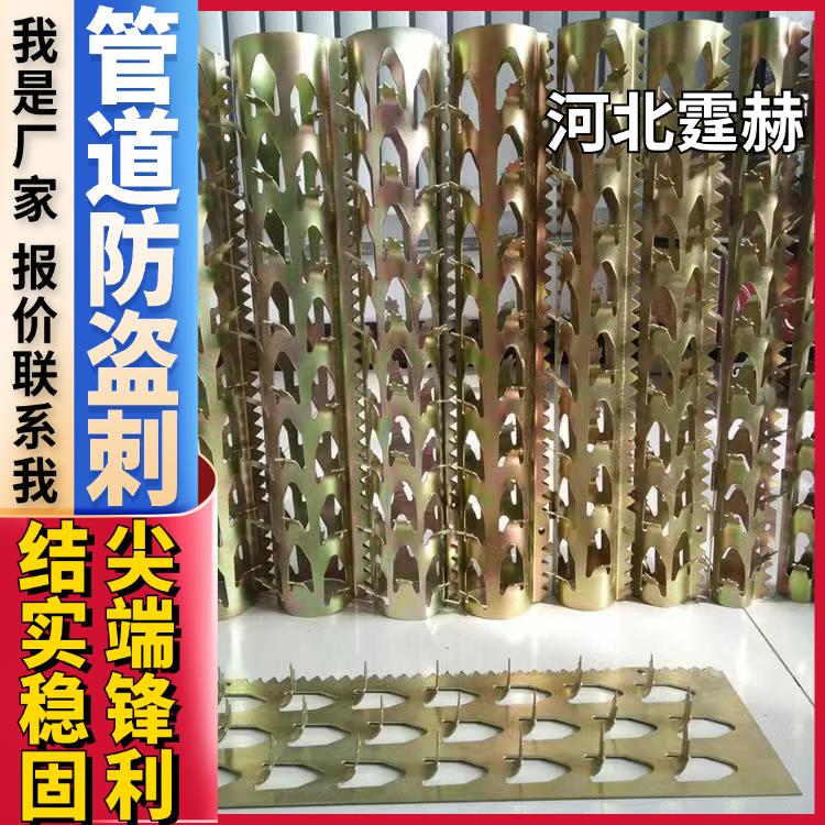 霆赫 金属管道防攀爬刺 燃气管大号刺钉 围墙排水管防盗刺 结实稳固
