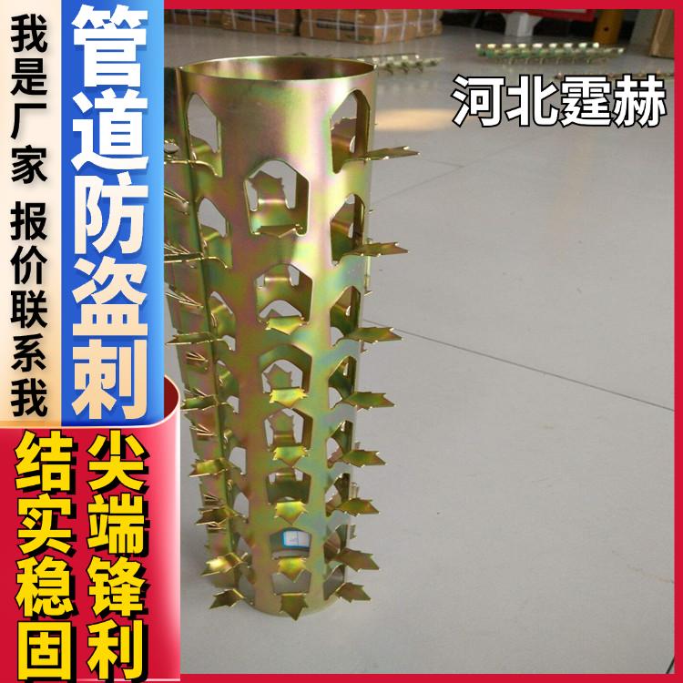 霆赫 围墙阳台防攀爬平刺 燃气雨水排水管镀锌不锈钢防爬刺 生产厂家