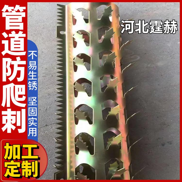 霆赫 小区别墅阳台下水管道防爬刺钉 钢板防盗刺 围墙防攀爬 生产厂家