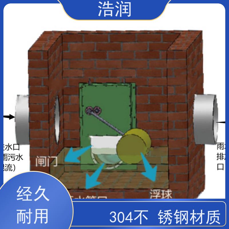 浩润 304不锈钢液动限流浮筒阀 雨污分流 智能截流 货源充足