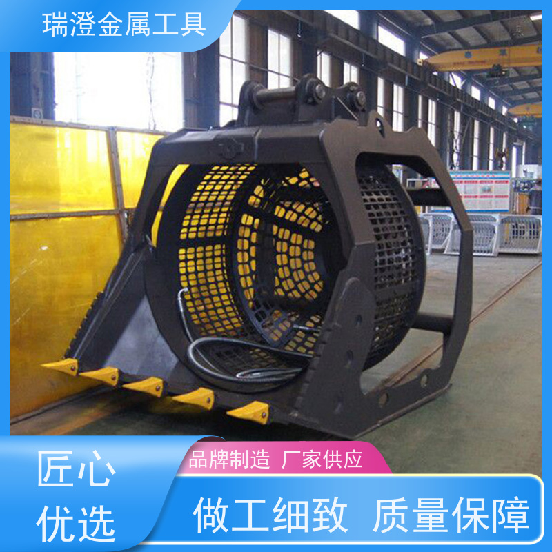 瑞澄挖机属具 物料筛分 滚筒振动夯设备 节省人工 厂家供应