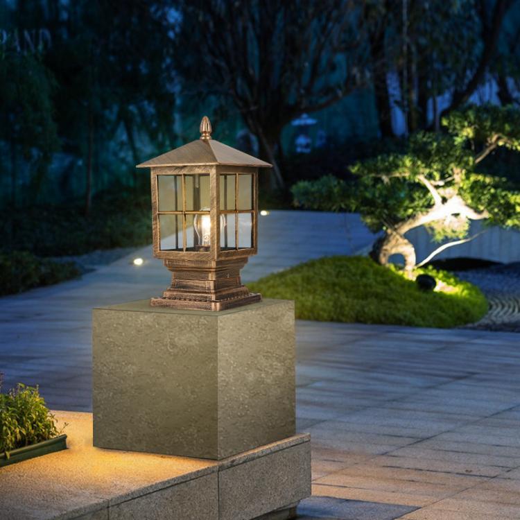 厂家直供接电柱头灯简约现代门柱灯围外墙别墅户外防水LED庭院柱