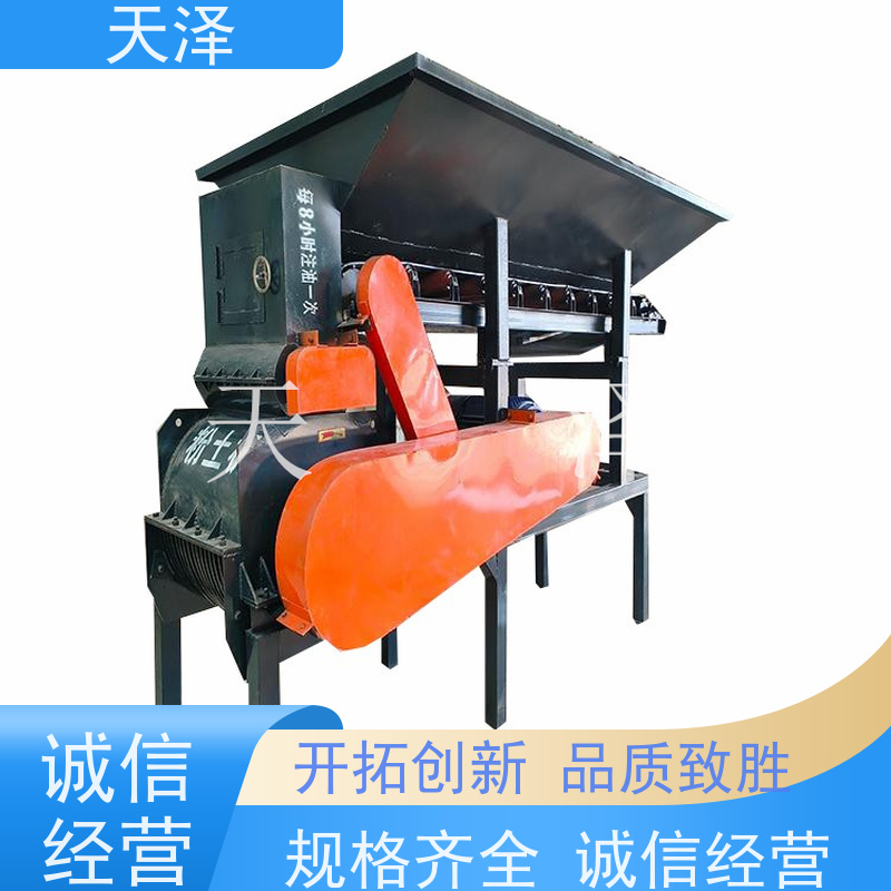 天泽 水冷电机 现场教学 建筑行业 泥土块粉土机