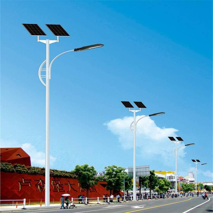 LED太阳能路灯 6米户外A字臂灯杆 新农村小区照明