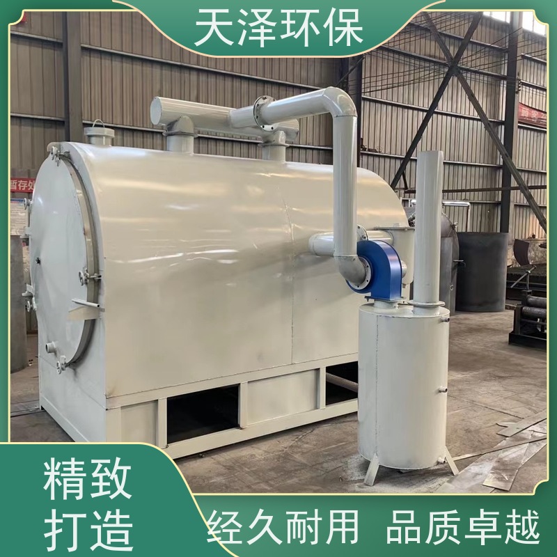 天泽 成炭品质高 苹果树卧式炭化炉 配套齐全 农用
