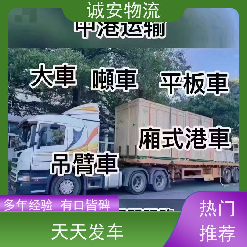 诚安物流45尺自备柜河源到东莞出口报关隔天到