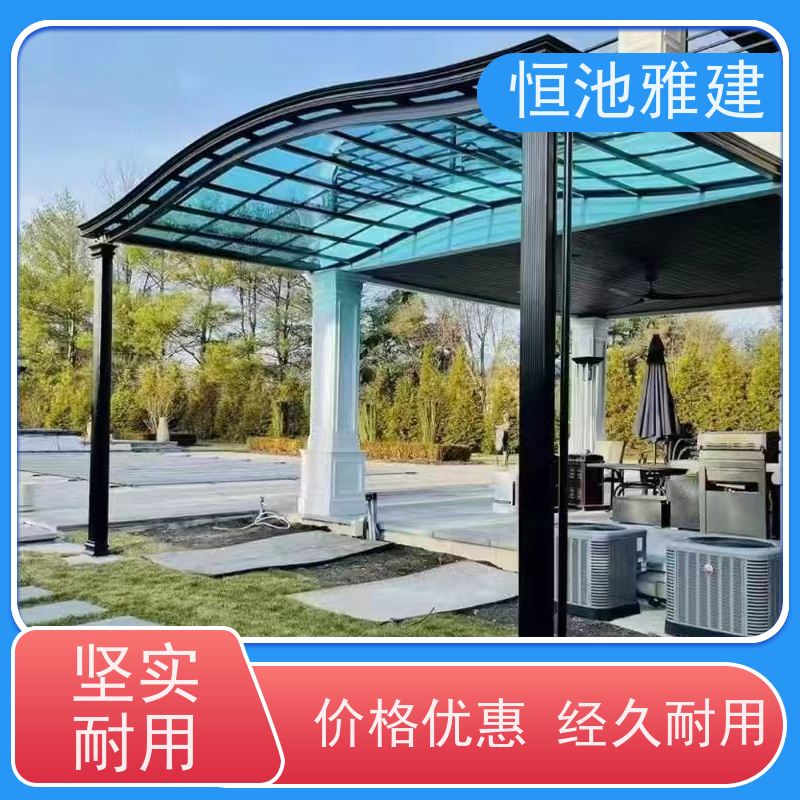 恒池雅建 别墅使用 耐力板雨棚 规格齐全配送及时