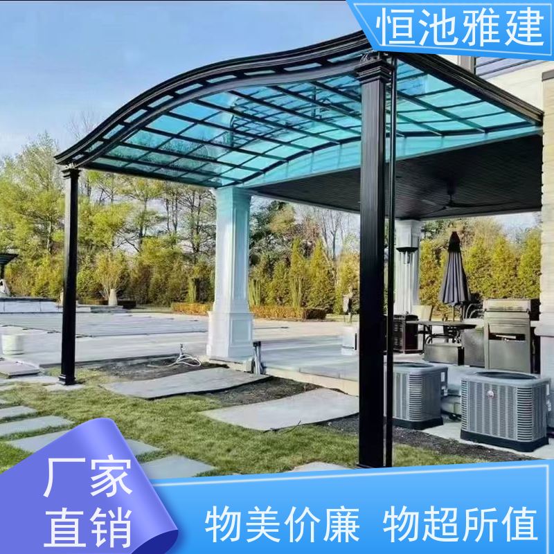 恒池雅建 滑轨式反吊膜 耐力板雨棚 快速上门施工