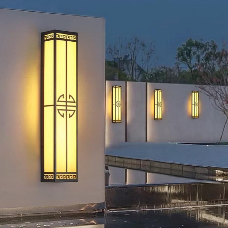 新中式太阳能壁灯户外防水庭院灯室外露台楼梯灯别墅门口家