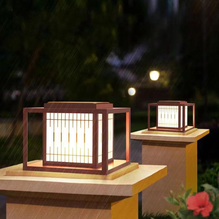 太阳能柱头灯LED户外防水庭院别墅墙头围墙大门灯大气家用门柱灯