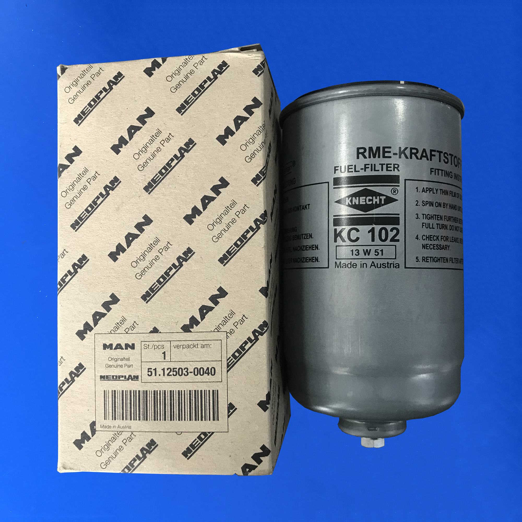 曼消防车配件 曼消防车柴油滤芯51125030040 进口消防车配件