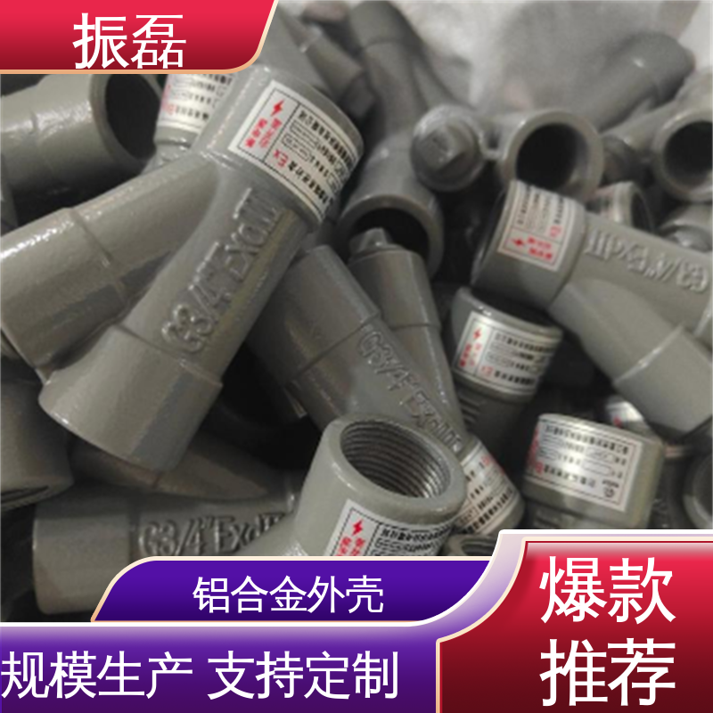 振磊 弯通 煤矿可用 排水型 防爆穿线盒DN20 y型防爆隔离密封盒
