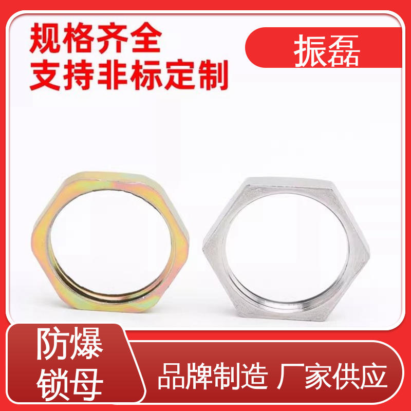 防爆活接头 BHJ 防护等级IP55 金属六角锁紧螺母 振磊