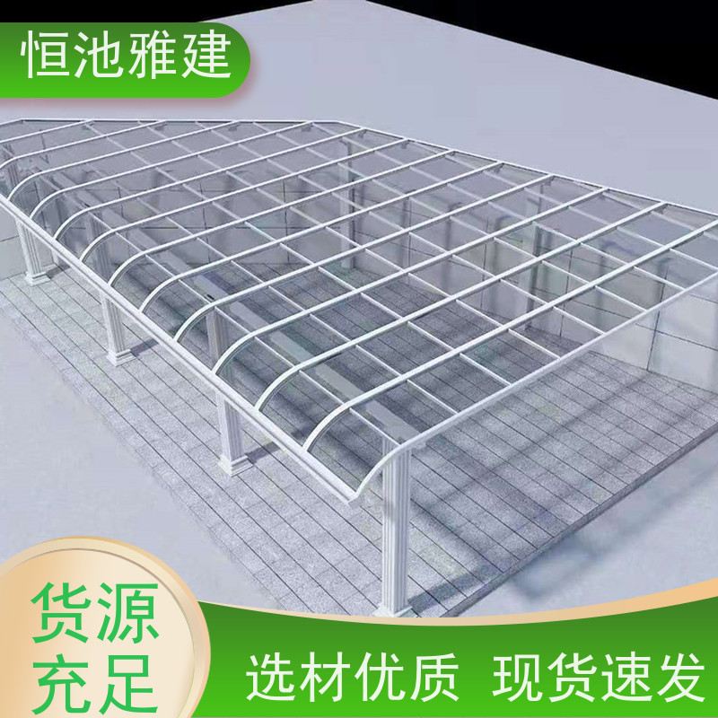 恒池雅建自行车棚型材 小区停车雨棚 定制样品颜色尺寸可选
