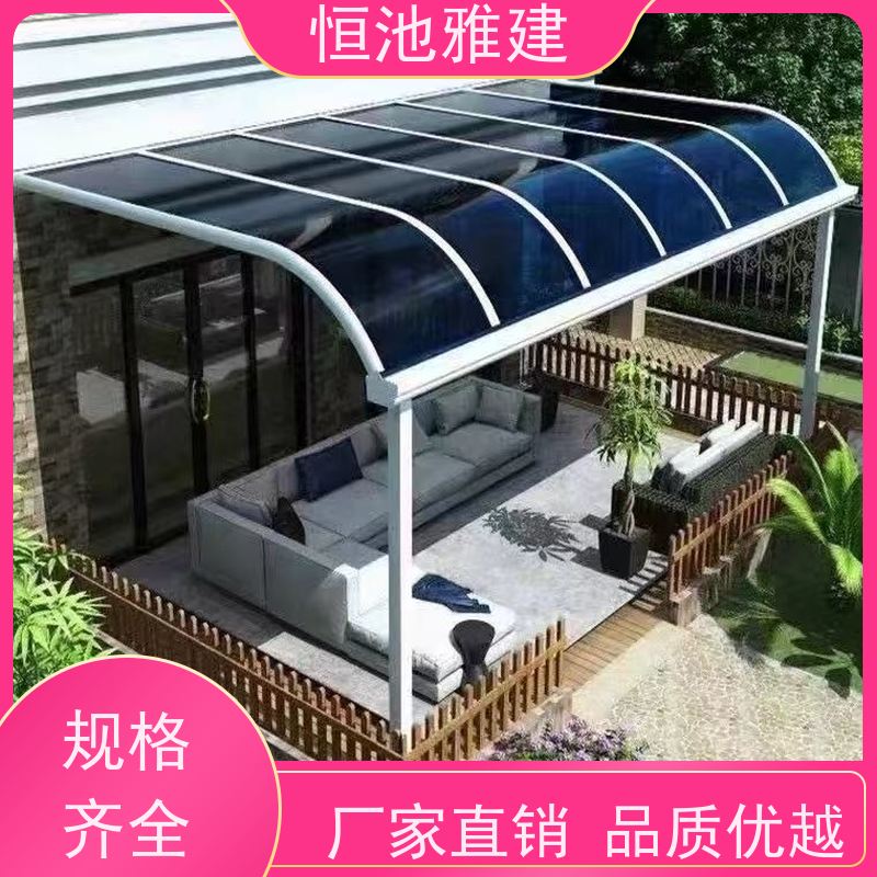 恒池雅建 钢化玻璃车棚 支持非标定制 实力厂家