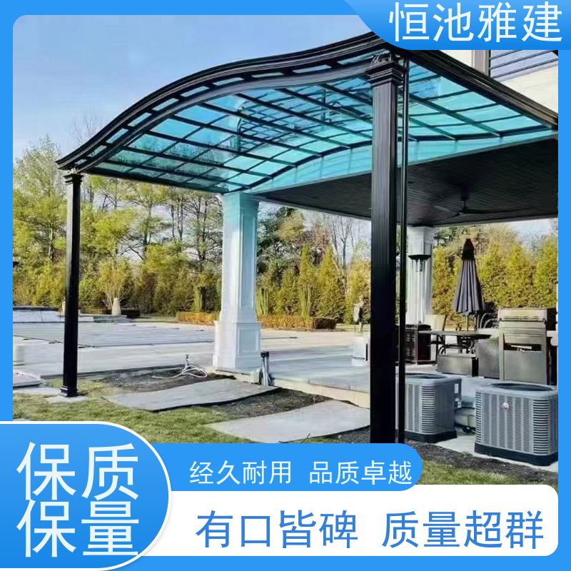 恒池雅建 阳光板车棚 材料施工一站式服务 安装设计