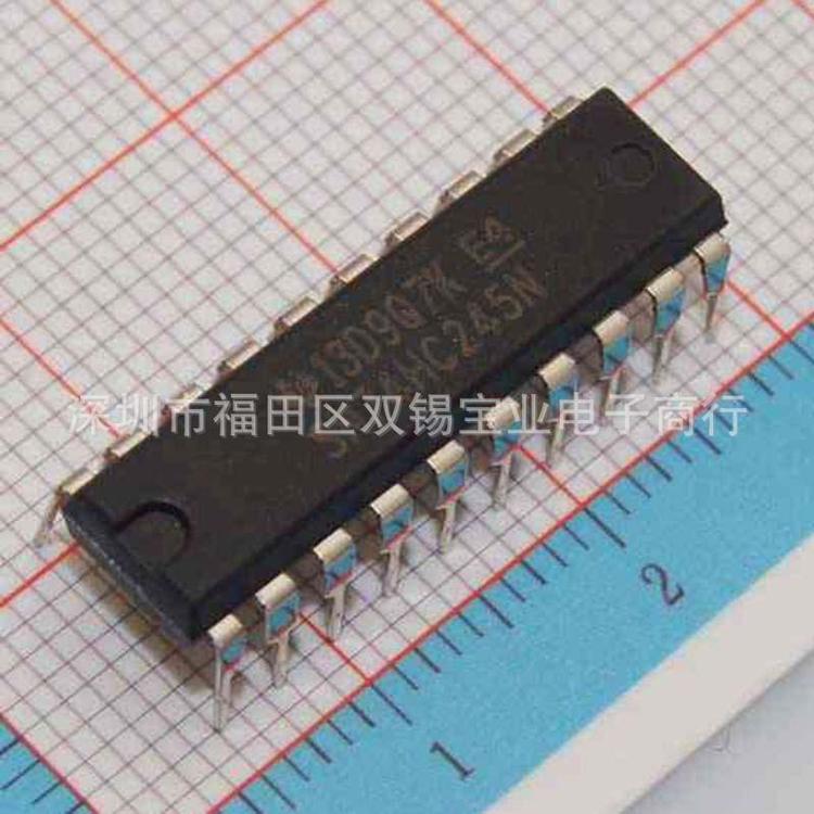 直插SN74HC245N 74HC245八同相三态总线收发器 DIP-20